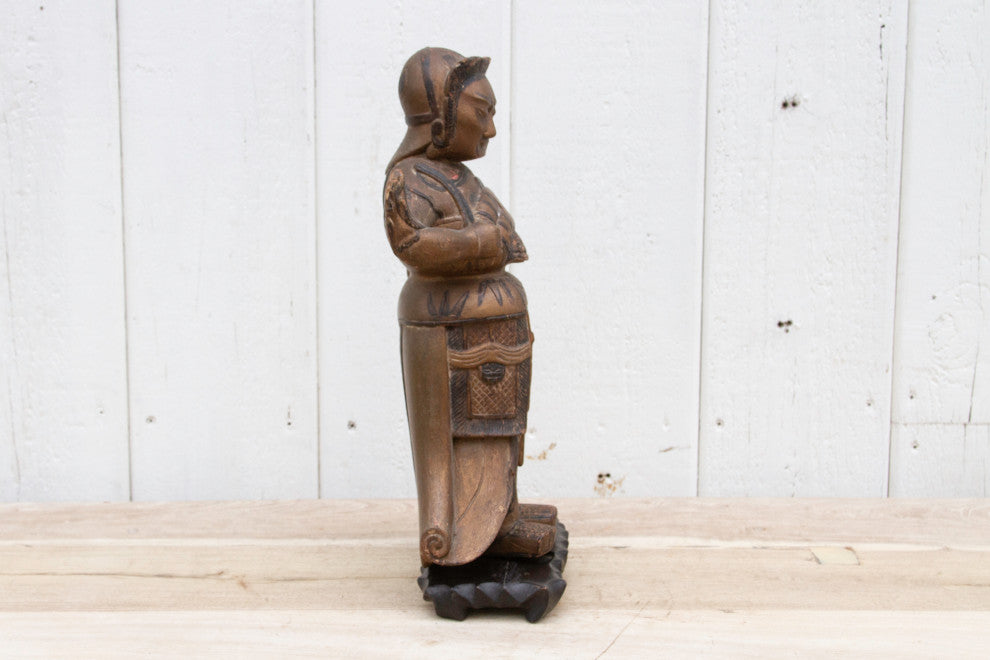 Vintage Carved Warrior Figure