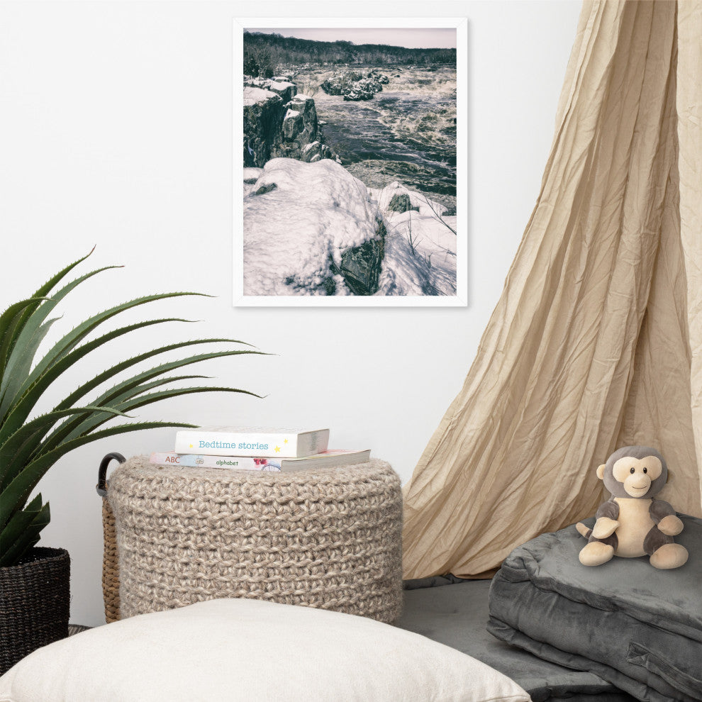 Great Falls Vintage Rural Landscape Framed Photo Paper Wall Art Prints, White, 16" X 20"