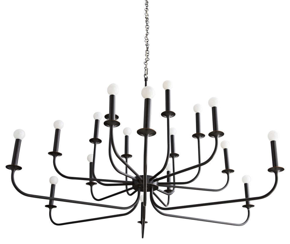 Breck Large Chandelier, Black