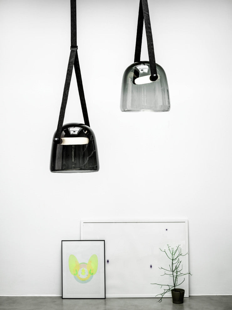 MIRODEMI Cipieres | LED Glass Pendant Light in a Nordic Style, Cognac, Warm Light