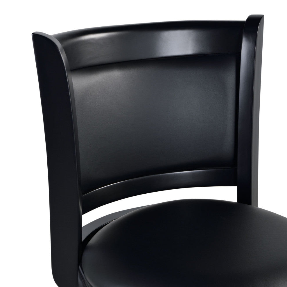 Boraam Augusta 34" Extra Tall Swivel Bar Stool, Black