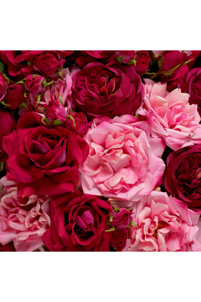 Three-Toned Artificial Flowers Bouquet, 72-Pieces, Eichholtz Roses, Pink Red