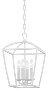 Bryant 4-Light Small Pendant White Plaster Finish