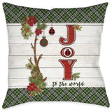 Laural Home Joyful World 18" X 18" Indoor Decorative Pillow