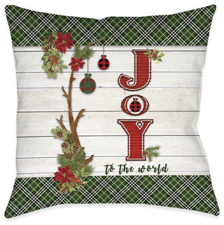 Laural Home Joyful World 18" X 18" Indoor Decorative Pillow