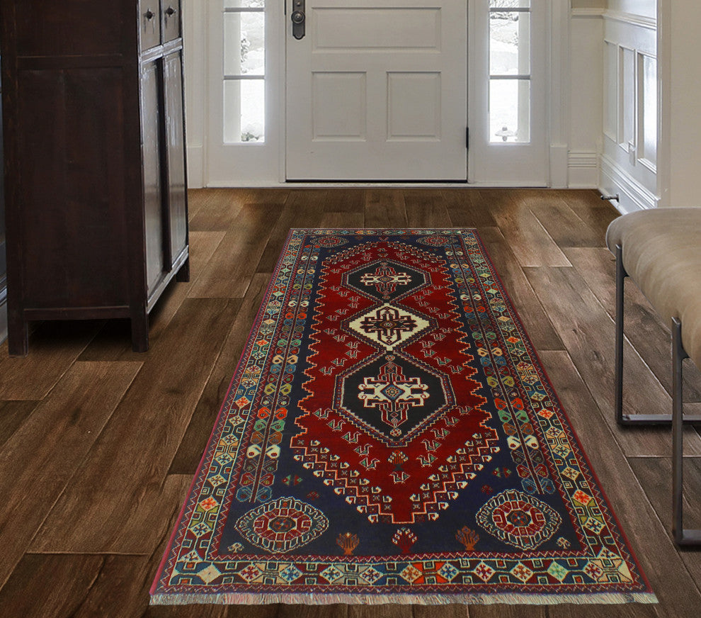 Fine Vintage Distressed Mehrangi Red Rug