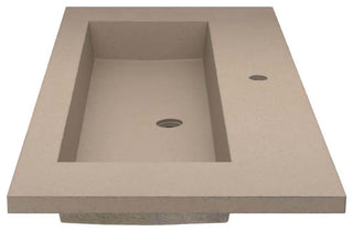 48" Capistrano Vanity Top with Integral Sink, Earth, Single Faucet Hole