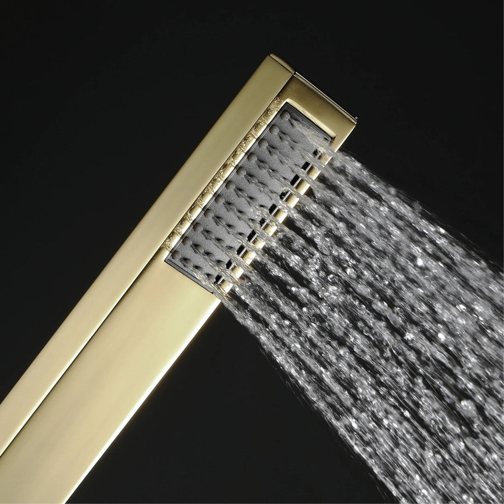 LED Mist Hot and Cold Shower System With Square Hand Shower, Touch Panel Control