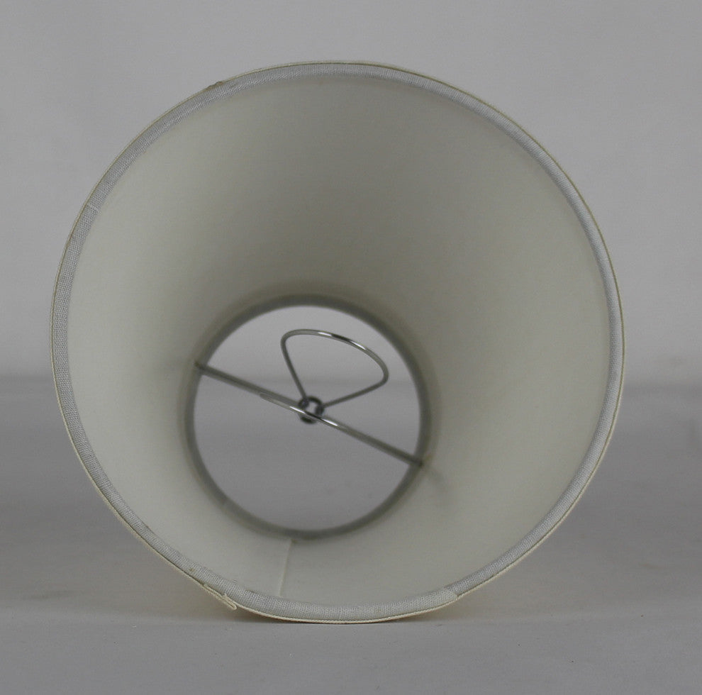 3x6x5" Linen Chandelier Lamp Shade, Eggshell