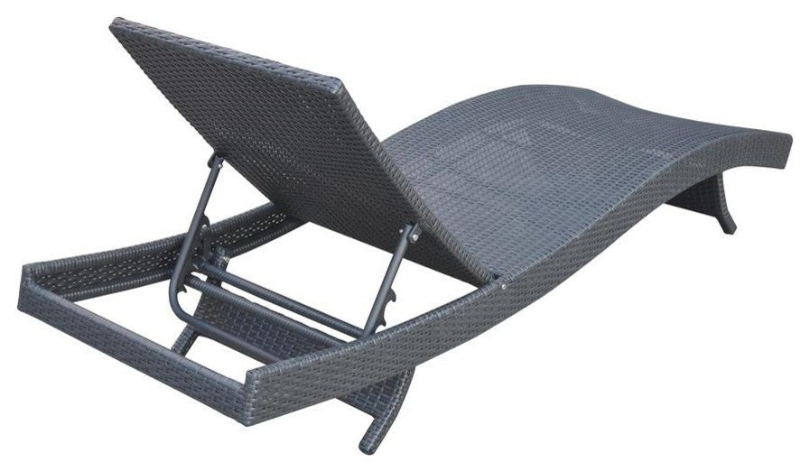 Armen Living Cabana Outdoor Adjustable Wicker Chaise Lounge Chair