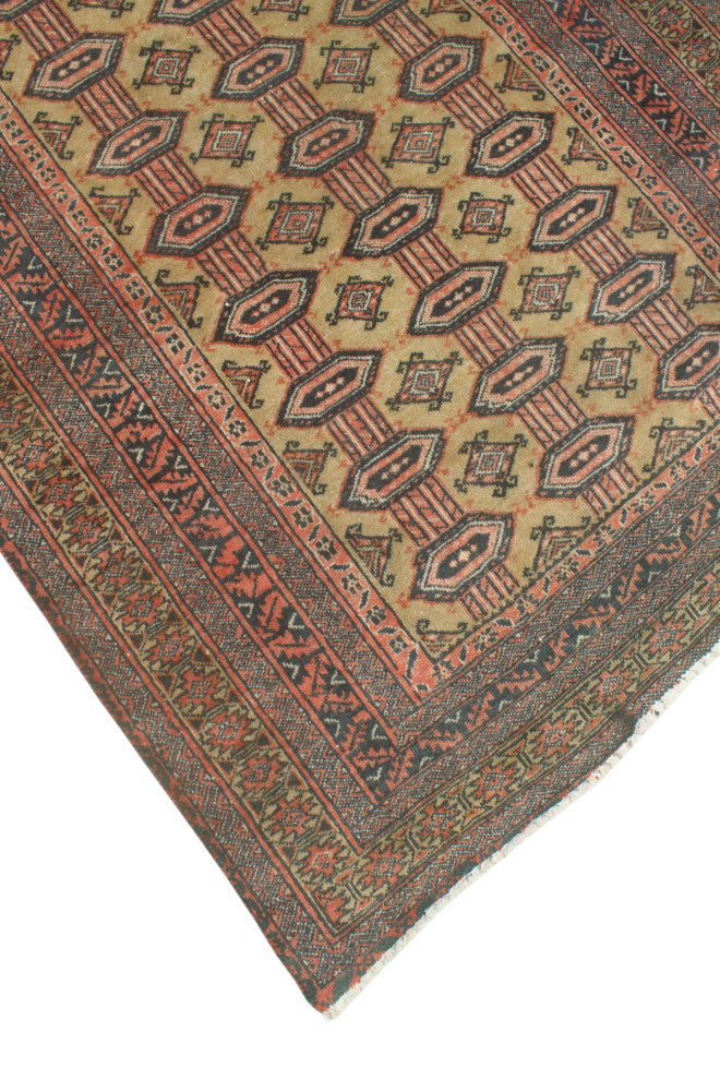 Vintage Distressed Daniella Beige/Rust Rug, 3'8x6'7