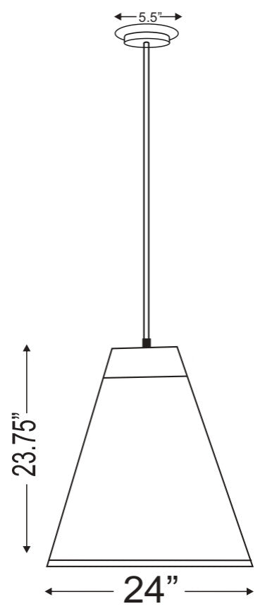 Zlite 6011P24-MB 1-Light Pendant, Matte Black