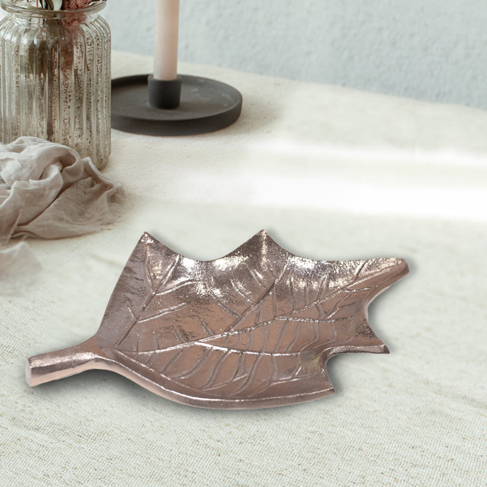 Handmade Decorative Aluminium Tray, Bronze Color Coated