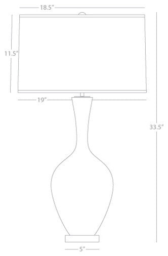 Audrey Table Lamp, Ruby Red