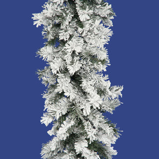 9' X 12" Flocked Alaskan Garland 140T