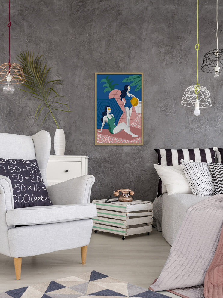 "Vacation Should Be" Framed Painting Print, 12"x18"