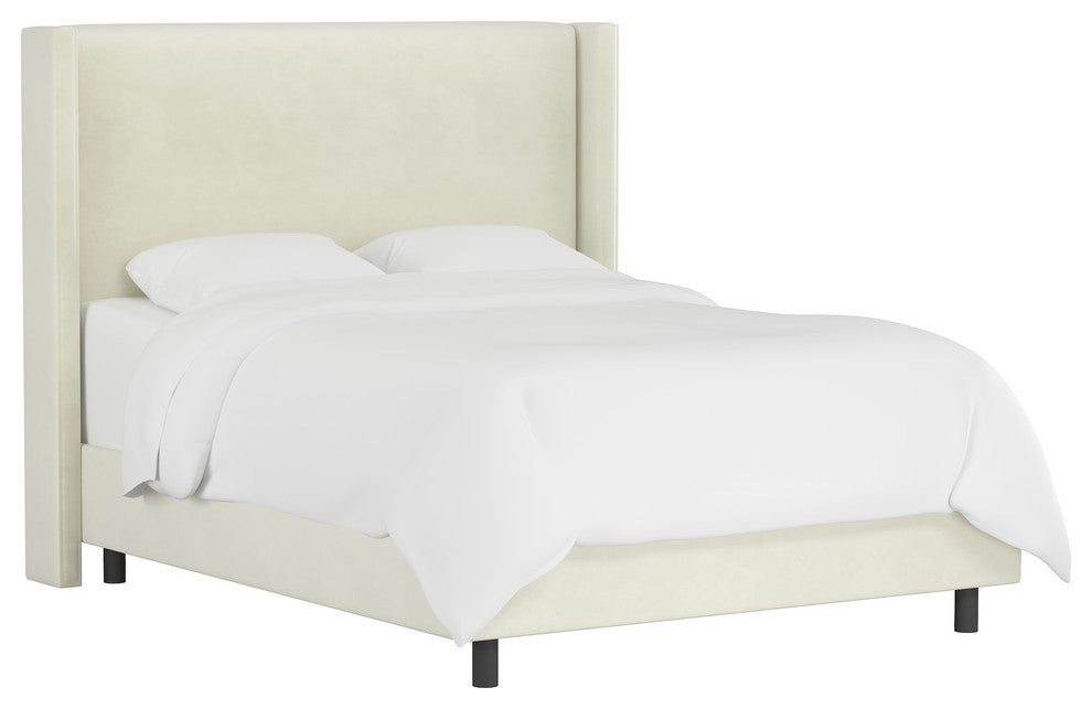 Remington California King Wingback Bed, Regal Antique White