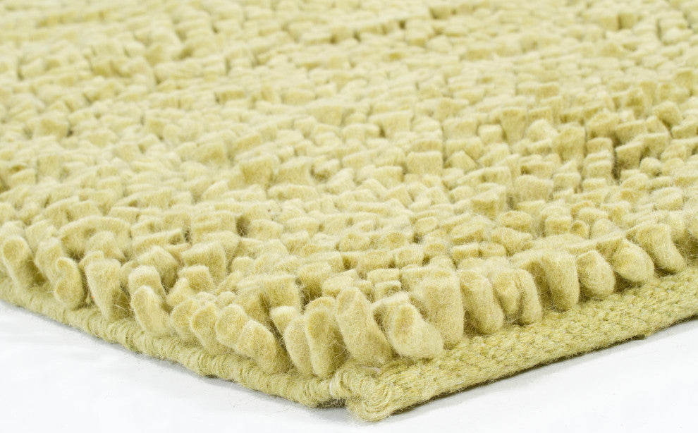 Strata Contemporary Area Rug, Light Green, 9'x13' Rectangle