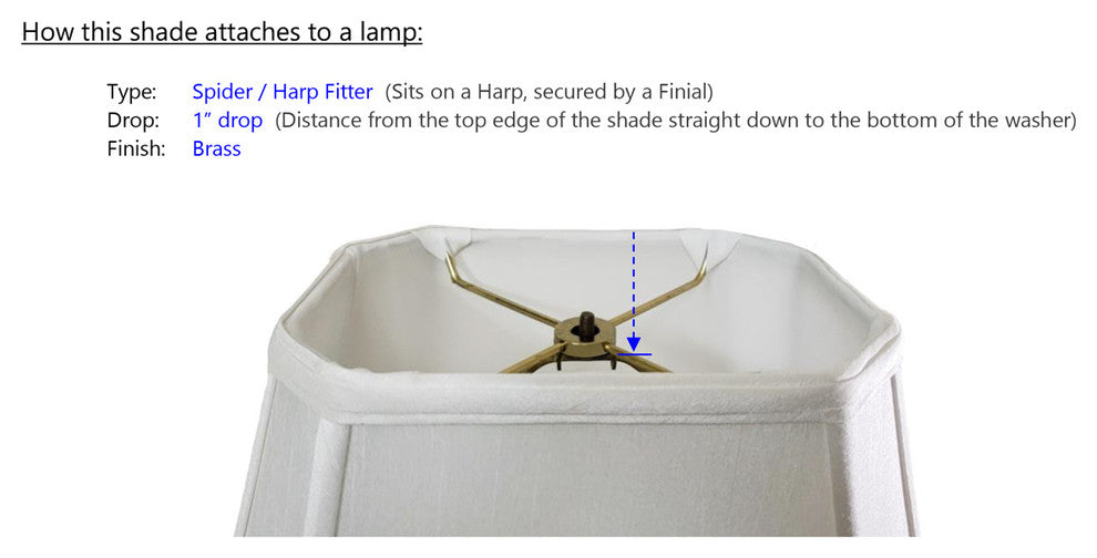 Garlander Square Bell Lampshade, 16"x9"x13"