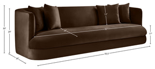 Alder Upholstered Chair, Brown, Velvet, Sofa
