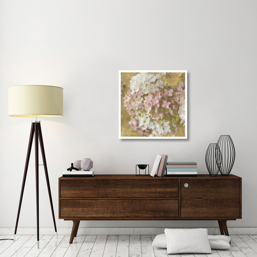 "Gilded Hydrangea II" Digital Paper Print by Sue Schlabach, 32"x32"