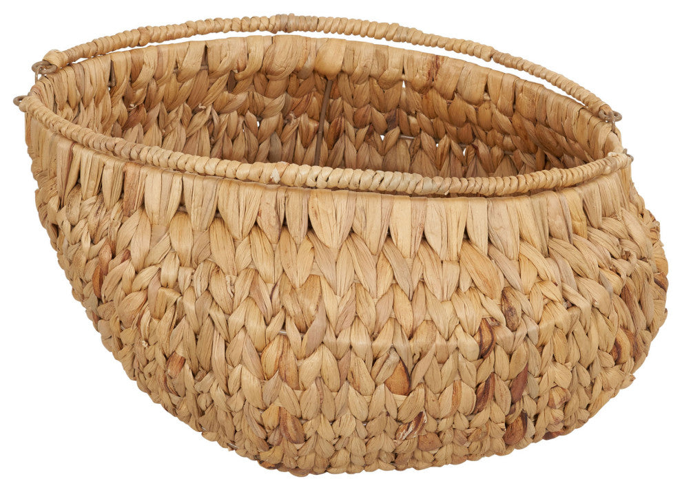 Round Woven Basket With Handles