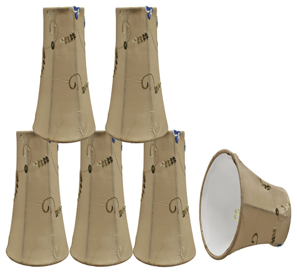 30241-6 Small Bell  Chandelier Clip On Lamp Shade Gold 2 1/2"x4"x5"