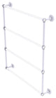 Clearview 4 Tier 30" Ladder Towel Bar with Groovy Accents, Matte White