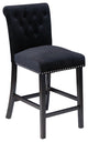 Markelo Velvet Counter Chairs, Set Of 2, Black