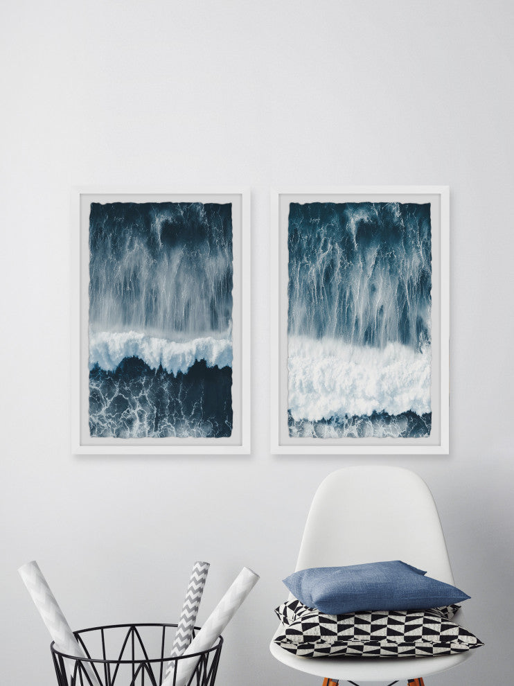 Raging Waves Diptych, 2-Piece Set, 8x12
