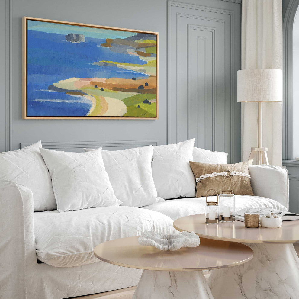 "Irish Coastal Whimsy" - Seaside Charm Canvas Art