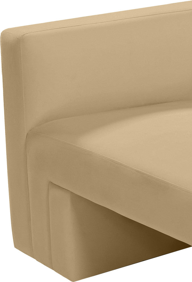 Henson Velvet Upholstered Loveseat, Camel