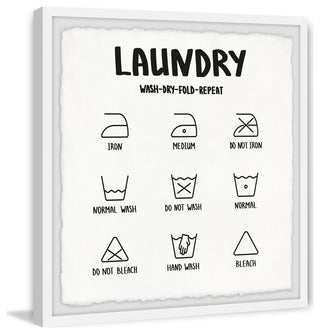 "Laundry Cycle" Framed Painting Print, 24x24