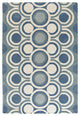 Fresca Contemporary Area Rug, Blue, 5''x7''6" Rectangle