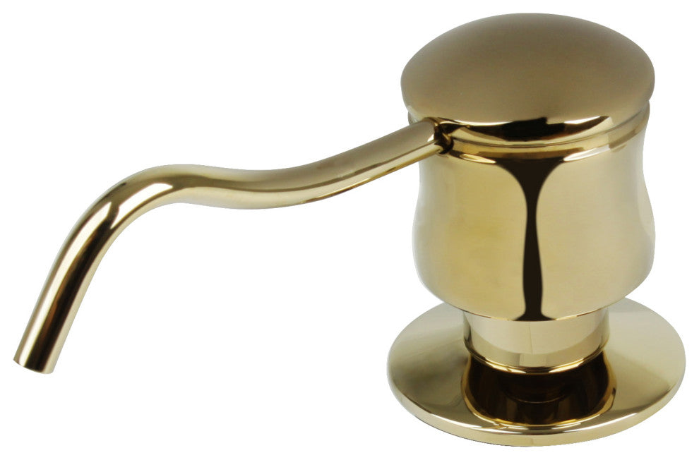 Built in Copper Soap Dispenser Refill from Top With 17oz Bottle, Gold