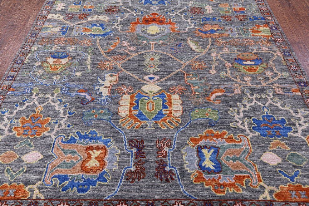 8' 0" X 10' 1" Turkish Oushak Hand-Knotted Wool Rug - Q13621