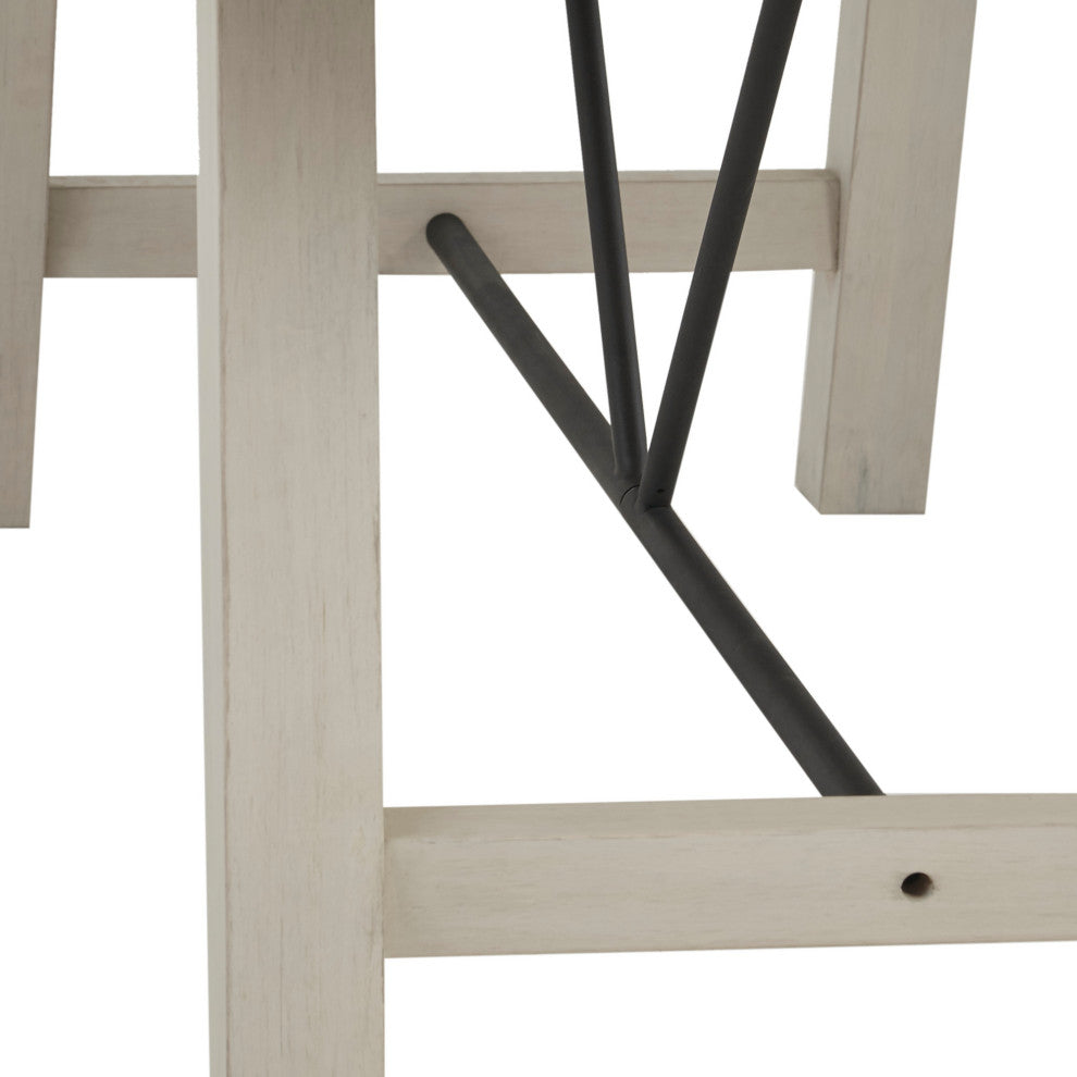 INK+IVY Sonoma Dining Bench, Natural, Reclaimed White, 4-Piece Dining Set