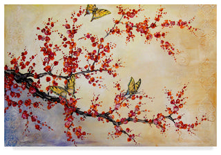 Jean Plout 'Butterfly Blossoms' Canvas Art