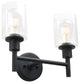 2 light black wall sconce light industrial vanity glass wall lamp