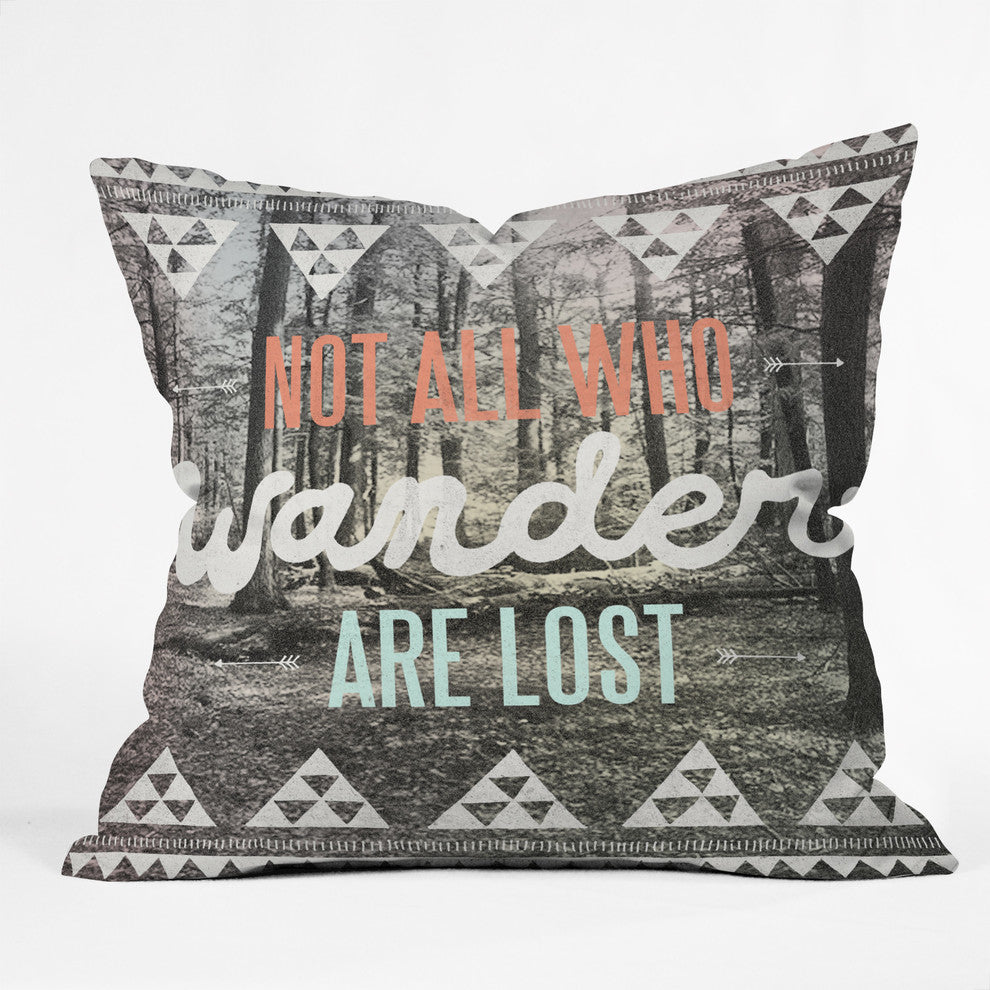 Wesley Bird Wander Throw Pillow, 18"x18"