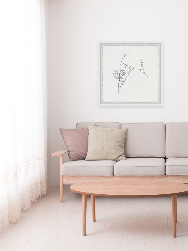 "Flower for You" Framed Painting Print, 32x32