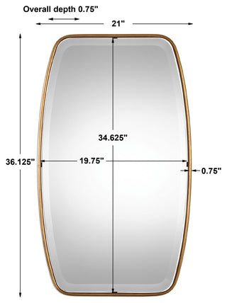 Uttermost Canillo Antiqued Gold Mirror
