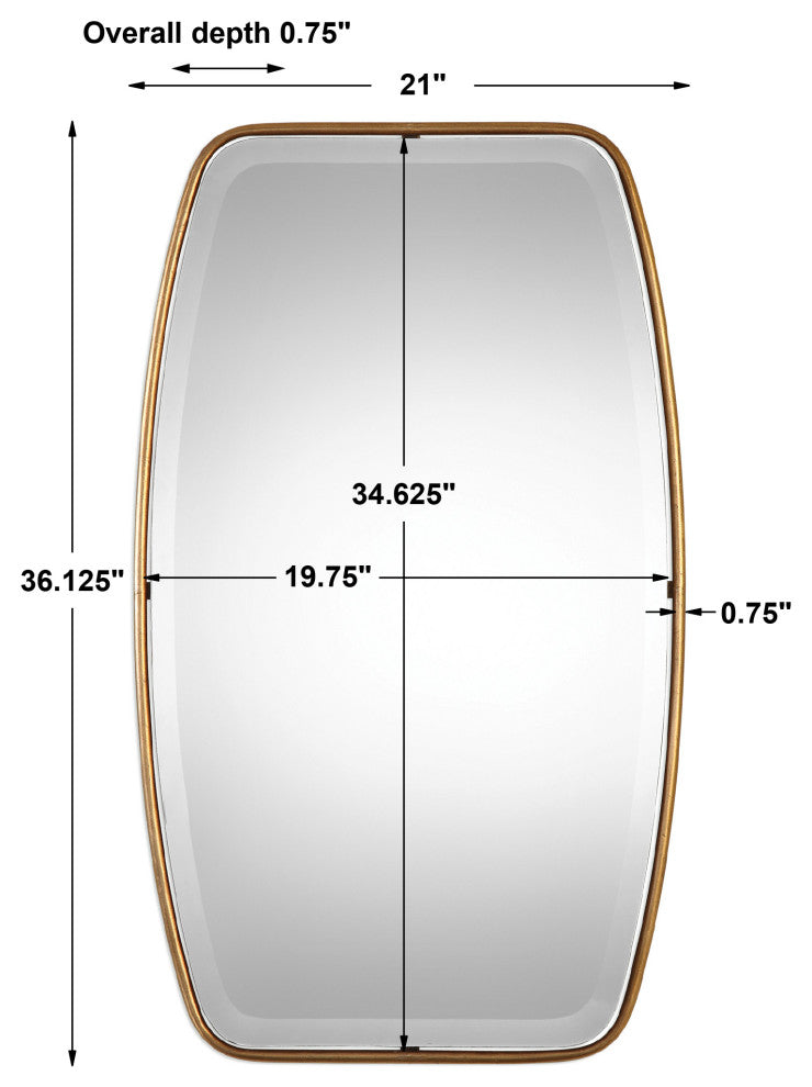 Uttermost Canillo Antiqued Gold Mirror