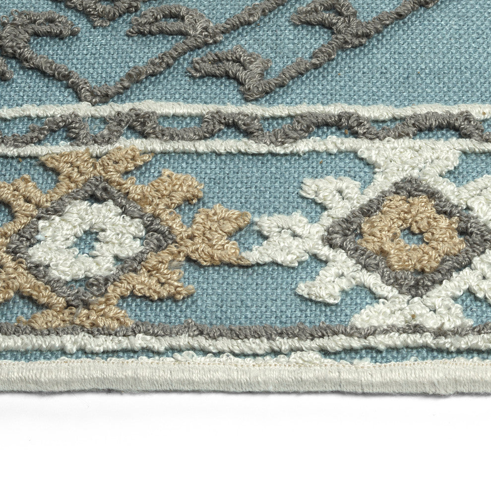 Warwick Collection denim 8'' x 10'' Rectangle Indoor Area Rug