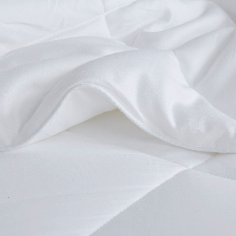 Sleep Philosophy Sateen Double Insertion Comforter, White, King