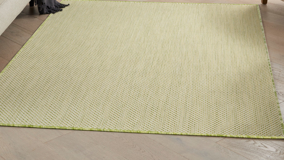 Nourison Courtyard 6' x 9' Ivory Green Modern Area Rug