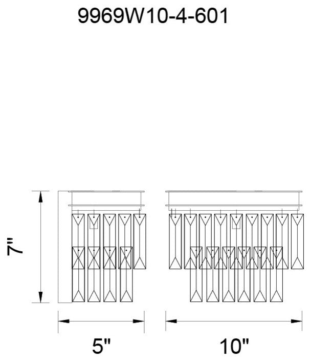 Weiss 4 Light Wall Sconce With Chrome Finish