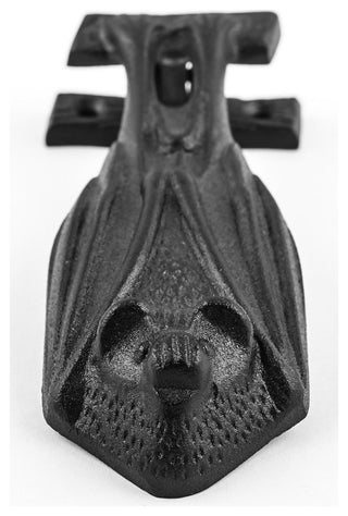 Black Cast Iron Bat Style Door Knocker 5" H x 2" W Renovators Supply