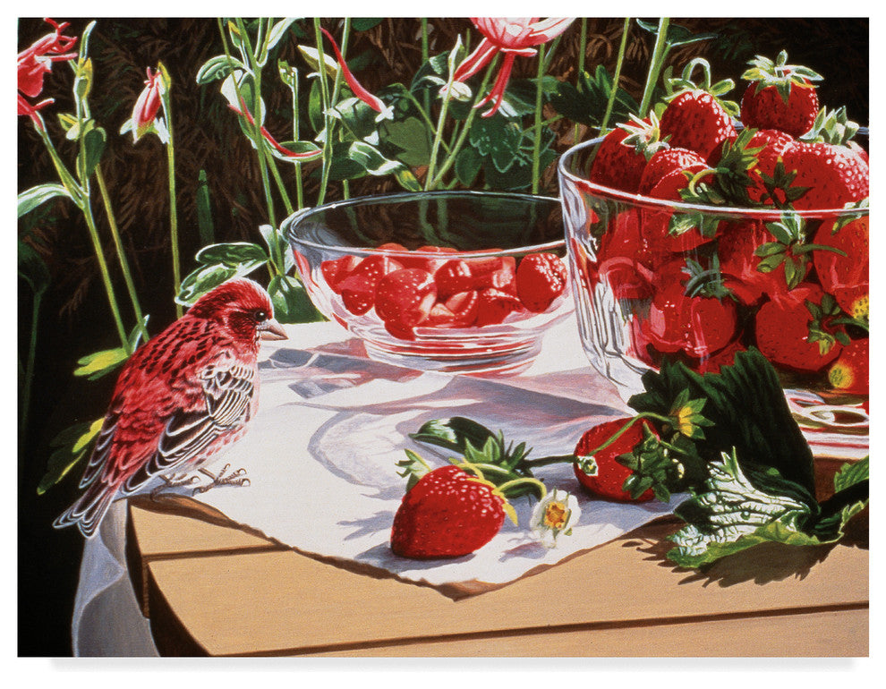 Ron Parker 'Strawberries' Canvas Art, 32"x24"