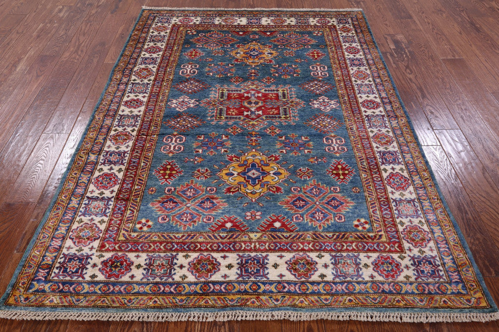 Super Kazak Hand-Knotted Wool Rug 4' 11" X 6' 7" Q7503